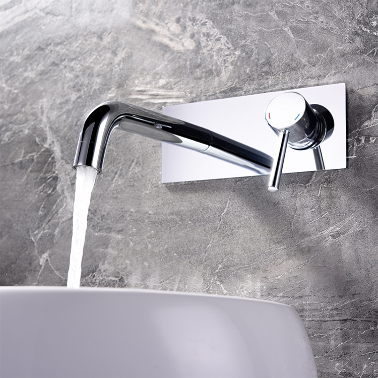 Concealed Basin Faucet Single Hole Wall-Mounted Copper Chrome-Plated Hot And Cold Faucet Bath Mixer Taps And Faucets