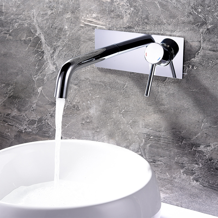 Concealed Basin Faucet Single Hole Wall-Mounted Copper Chrome-Plated Hot And Cold Faucet Bath Mixer Taps And Faucets