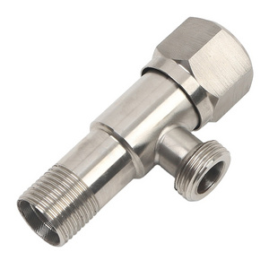 SUS 304 Stainless Steel Water Heater Toilet Water Inlet Stop Hexagonal Triangle Valve For Hot And Cold Copper Core Angle Valves