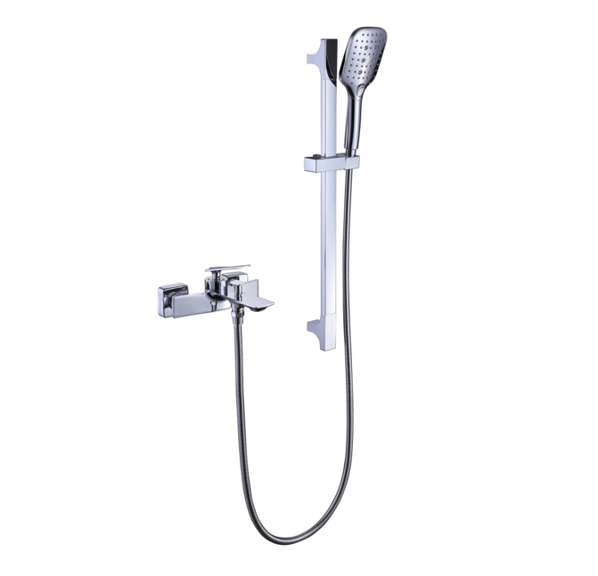 Shower Head with Handheld Combo Single-Handle Faucet with Valve and Trim Kit, Brushed Nickel