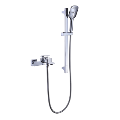 Shower Head with Handheld Combo Single-Handle Faucet with Valve and Trim Kit, Brushed Nickel