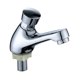 Durable Time Delay Self Closing Tap Brass Automatic Push Button Cold Faucet Factory Price Public Washroom Water Saving Faucet