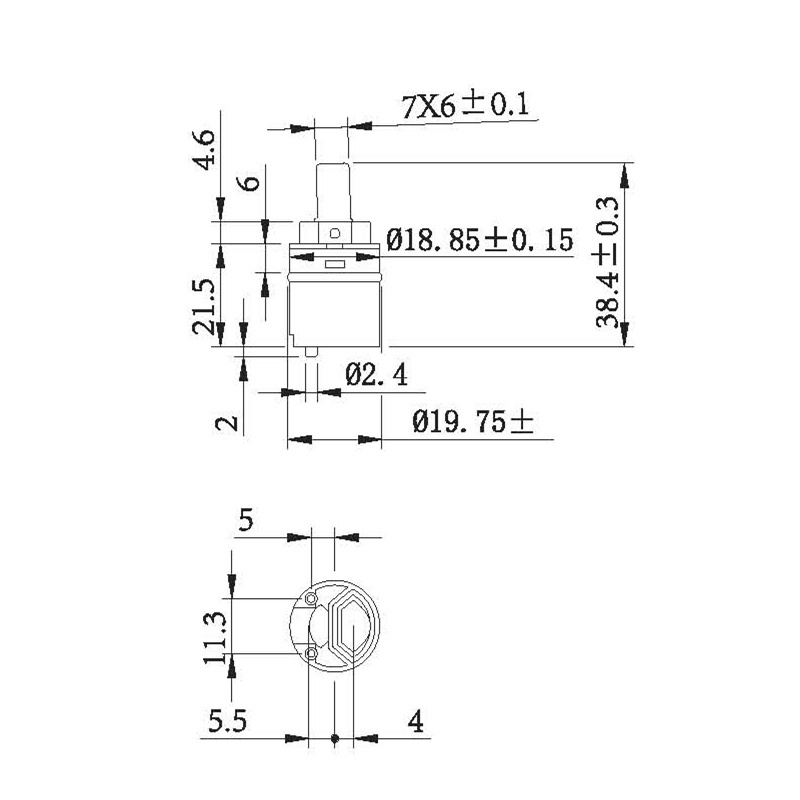 wholesale china 19mm modern diverter disc mixer flush upper sealing faucet ceramic cartridge