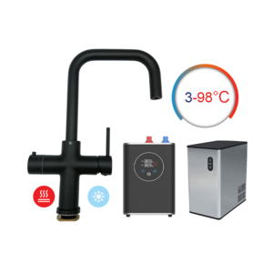 Hot Selling 5 in 1 Matte Black Kitchen Faucet Hot Cold Boiling Chilled Sparkling Filter Mixer filter Water Tap Faucets