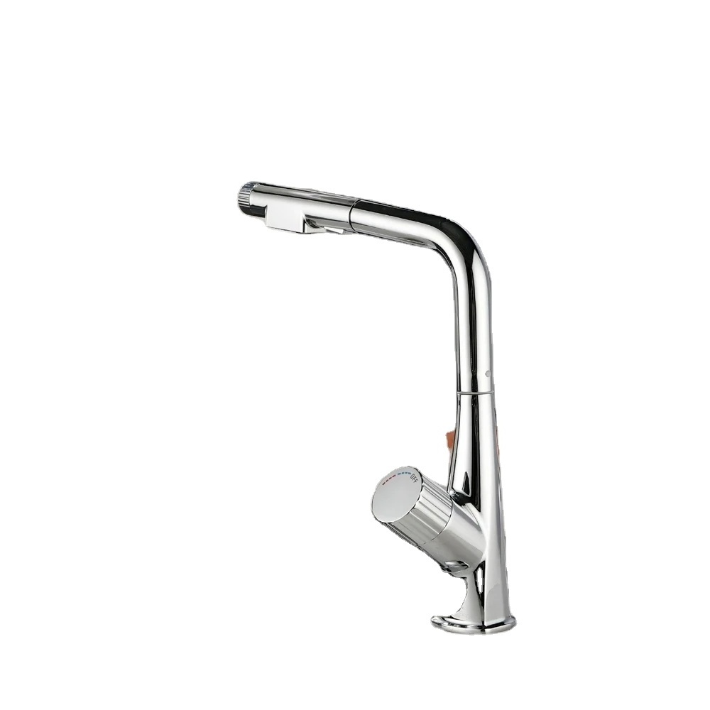 Lizhen-Hwa.Con Manufacturer pull out faucet parts good polishing chrome finished single handle brass wash bathroom faucet