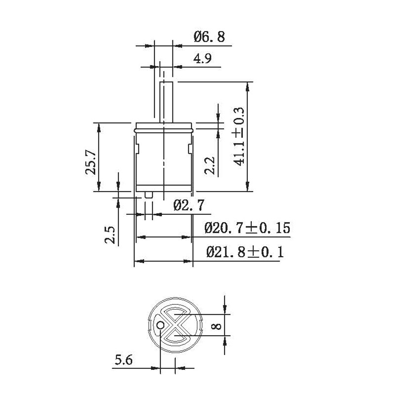 22mm replace 3function kitchen valve tap water filter diverter ceramic shower faucet cartridge