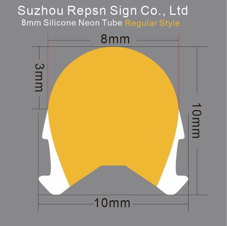 Second generation separate LED neon sign orange split silicone neon ...