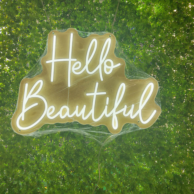 Custom Hello beautiful LED neon sign drop ship neon manufacturer support delivery cash