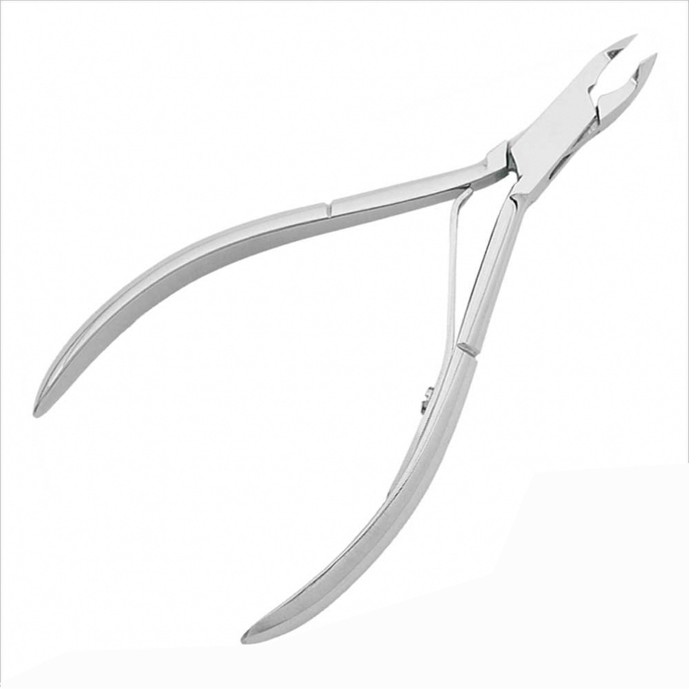 hand Sharped filed ultra thin cuticle cutting scissors /nippers 4mm tip with printed handle 4