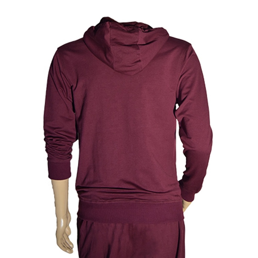 BAQELA X-2 Mens Athletic Full Zip Fleece Maroon color Tracksuit Jogging Sweatsuit Active wear