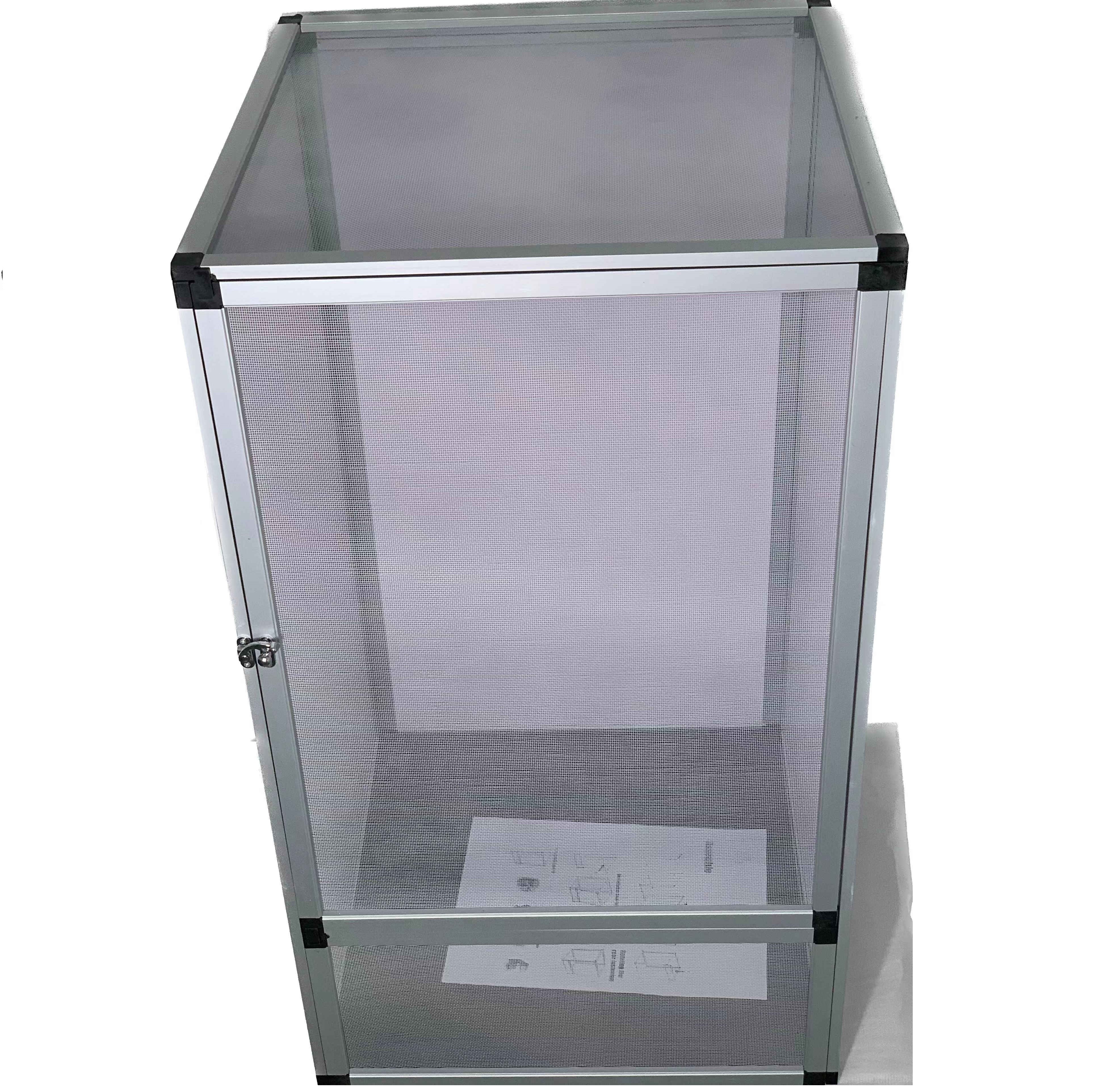 White Color 17.7x17.7x31.5 inch PVC with screen door Hot Selling  Reptile and Pet Cage Terrarium for Chameleon