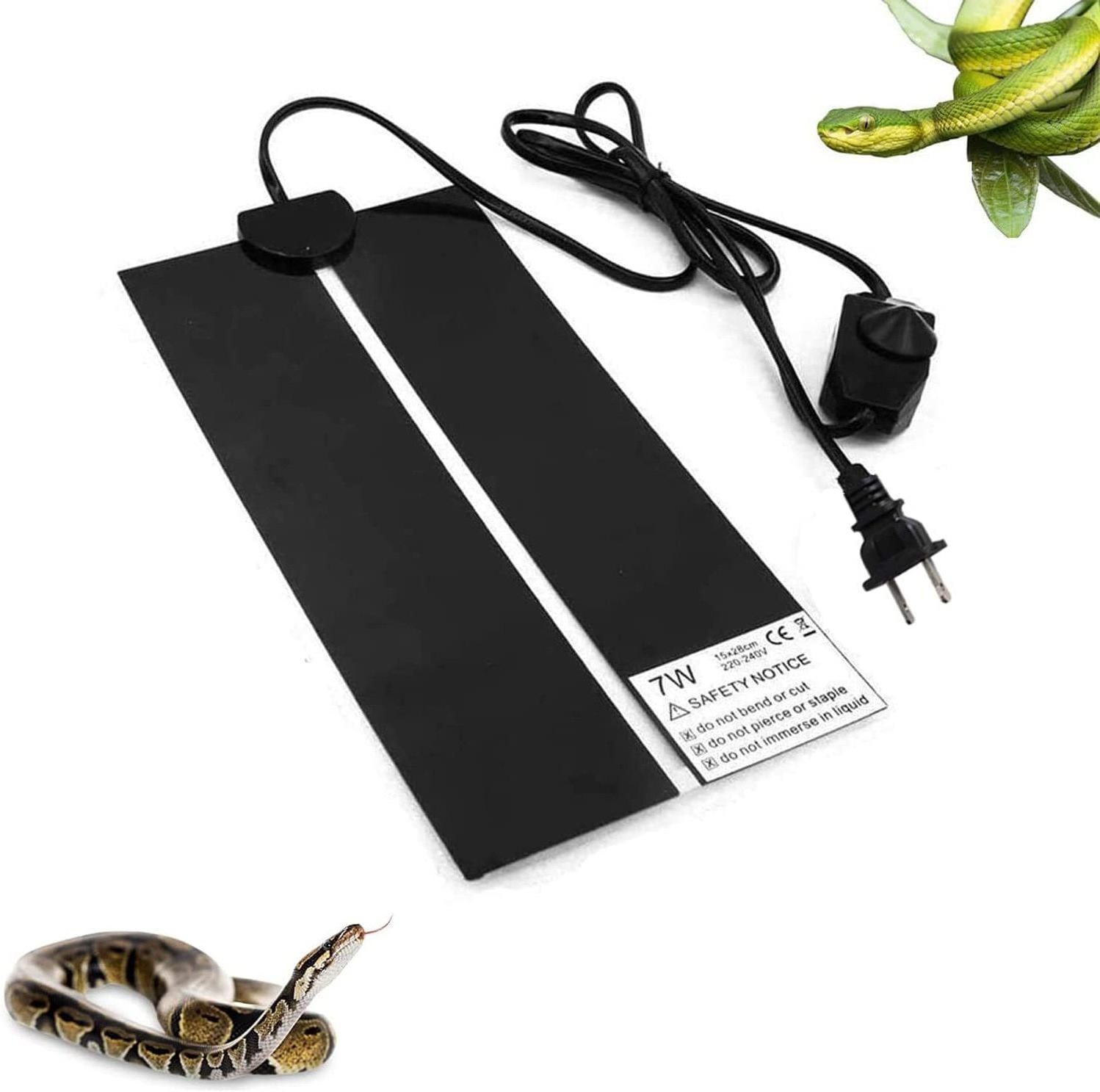 Under Tank Heater Reptile Heat Pad 7W Terrarium Reptile Therm Warmer 10 20 gal Pet Heat Mat with CE