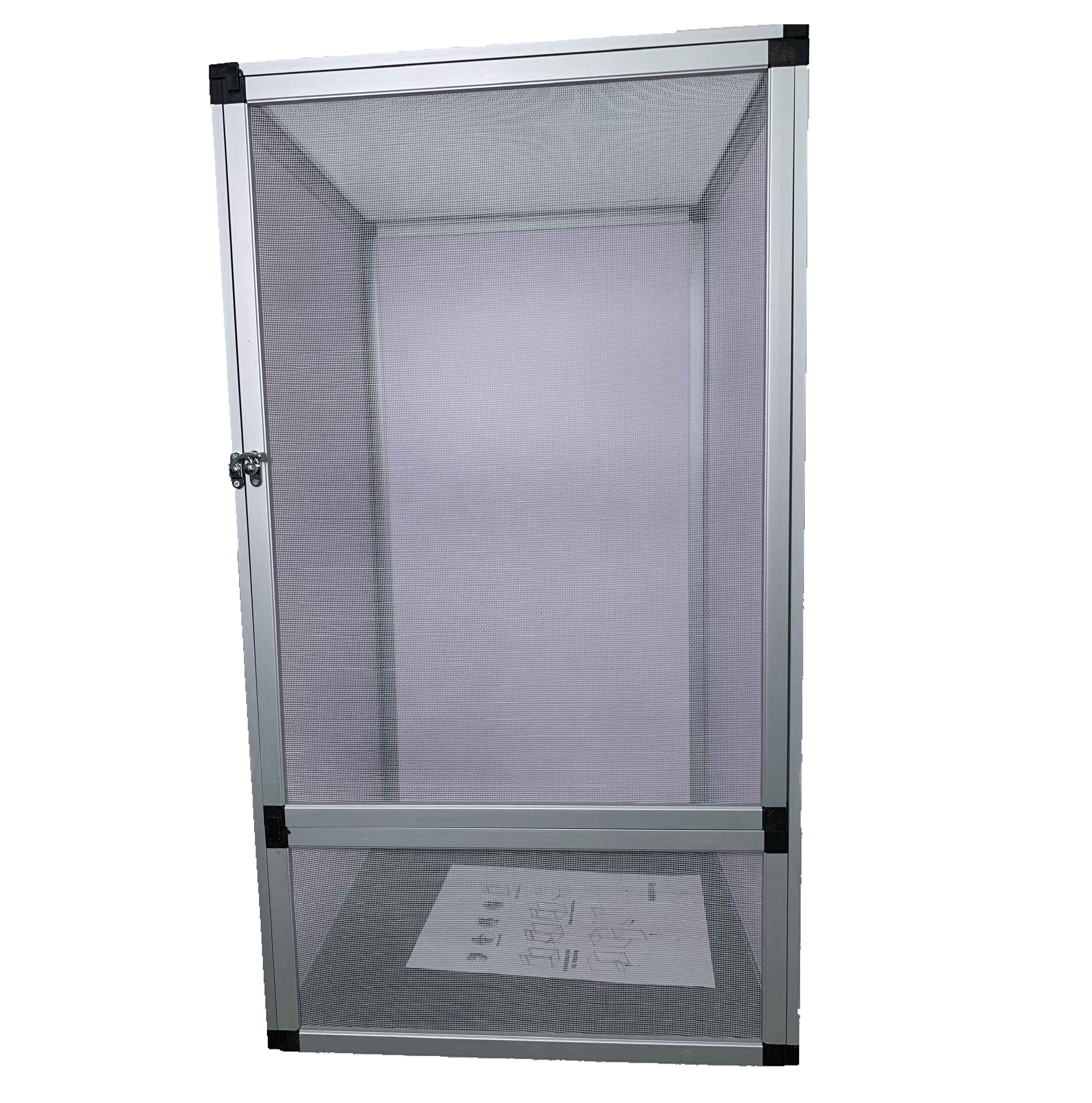 White Color 17.7x17.7x31.5 inch PVC with screen door Hot Selling  Reptile and Pet Cage Terrarium for Chameleon