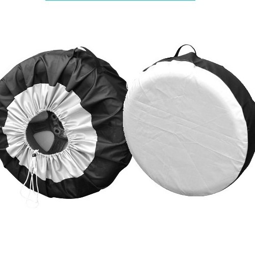 4Pcs/Set Universal Black Oxford Spare Tyre Cover Waterproof Dust-Proof Auto Tire Tote Bag Size Adjustable