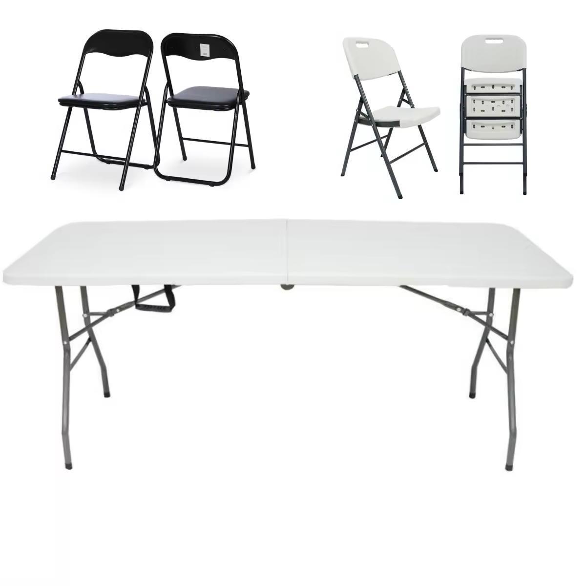 Plastic Folding table rectangle used for banquet outdoor 6ft table wedding folding tables