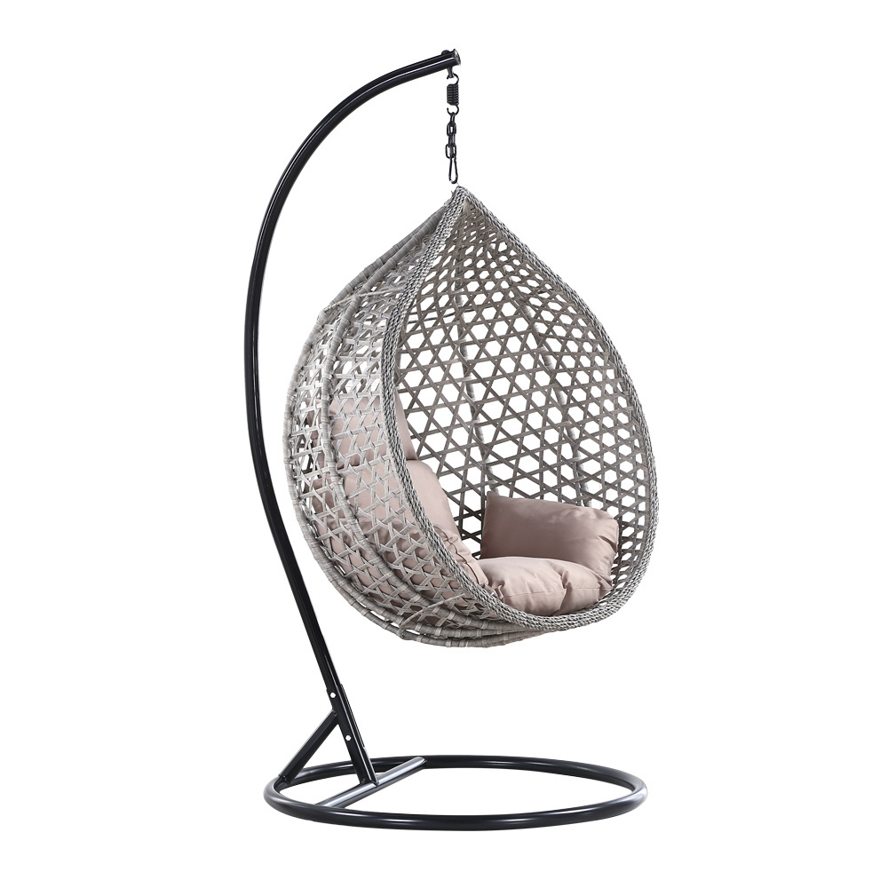 Garden Outdoor Furniture Hanging Egg Chair Outdoor Indoor Rattan with Pillow Wholesale Patio Swing Chair for Garden