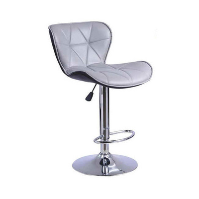 Furniture Factory Commercial Bar Stools Stitching Color Counter Bar Stool Chair Pu Leather Armless Kitchen Bar Stool