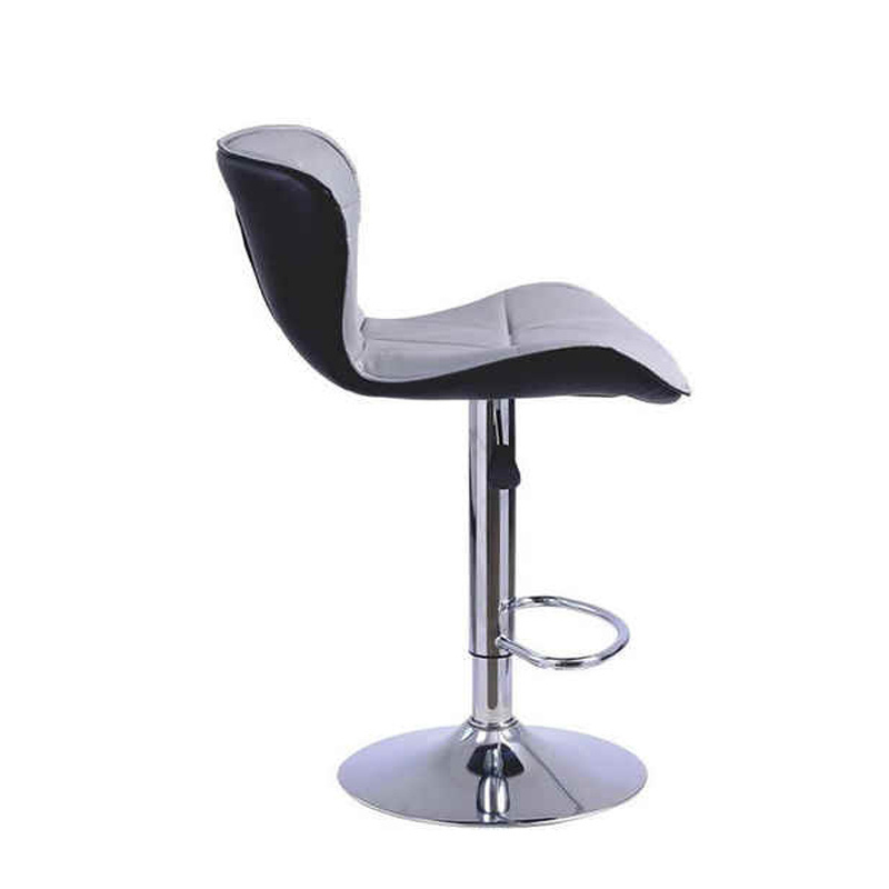 Furniture Factory Commercial Bar Stools Stitching Color Counter Bar Stool Chair Pu Leather Armless Kitchen Bar Stool