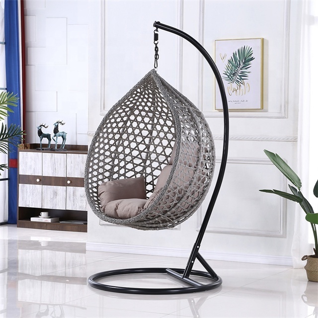 Top Quality Outdoor Magic Rattan Single/Double Chair Oversized Wicker Egg Chair Pe Rattan Patio Swings Egg Chairs