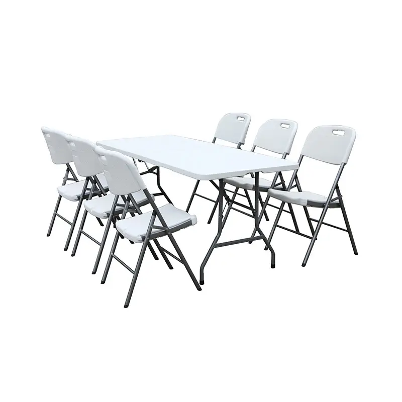 Plastic Folding table rectangle used for banquet outdoor 6ft table wedding folding tables