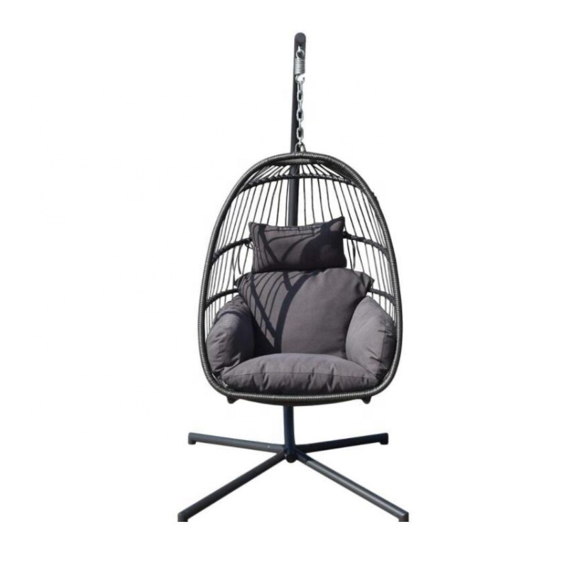 Single Hanging Beach Swing Chair White Black Brown Outdoor Rattan Egg Chair