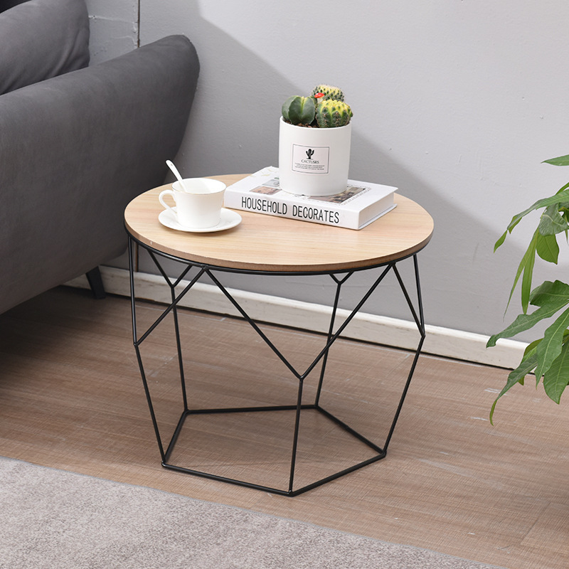 Nordic New Coffee Tables with Solid Wood Smart Coffee Table with Metal Living Room Furniture for Home Decor Outdoor Tables