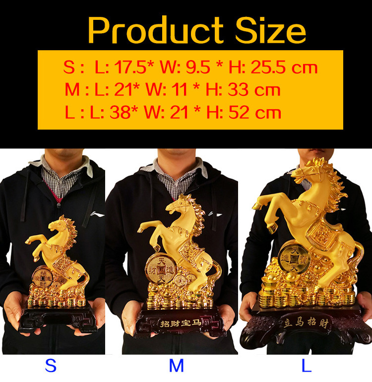 2023 Chinese Zodiac Horse Statue Resin Crafts Small Horse Sculpture for Living Room Running Horse figurine For Home Decoration