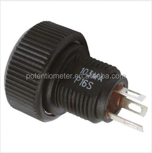 P16 P16np Knob Potentiometer With Switch 16 Mm Diameter 100 To 2 Megohm 1 Watt Tuv Rohs Iso 500 Vdc 1w Cermet