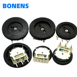 R1001 5k 10k 20k 50k 100k Ohm B103 3 Pin Single Linear Dial Wheel Potentiometer for Audio Stereo Volume Switch Control 16x6mm