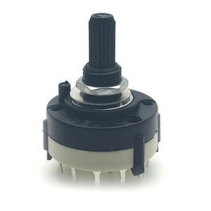 10PCS RS26 Plastic 4 Pole 3 Position Rotary Band Switch 2 Pole6 Position 1 Pole12 Position Handle Length 21MM Axis Band Switch