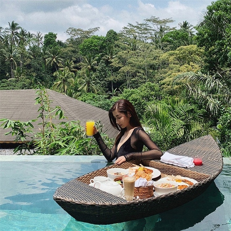 Swimming Pool Floating Tray Used For Serving Breakfast Luxury Floating Tray Hotel Food water dining Tray