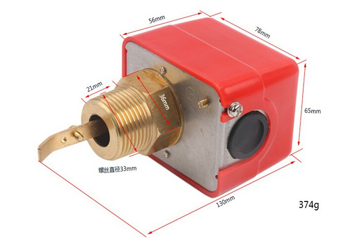 FS15 fully enclosed structure liquid Flow Switch can use for freezer, water flow compressor system,the flow changes in the pipe