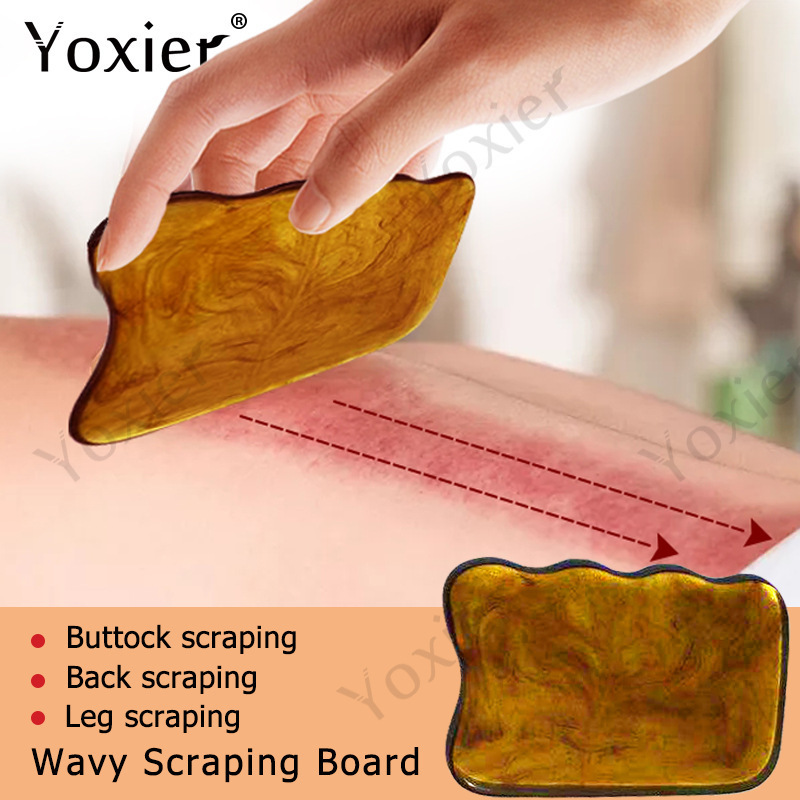 Natural Gua Sha Board Guasha Scraping Massage Tool Set of Salon Acupuncture Skin Facial Care Treatment Therapy Trigger Point Tre