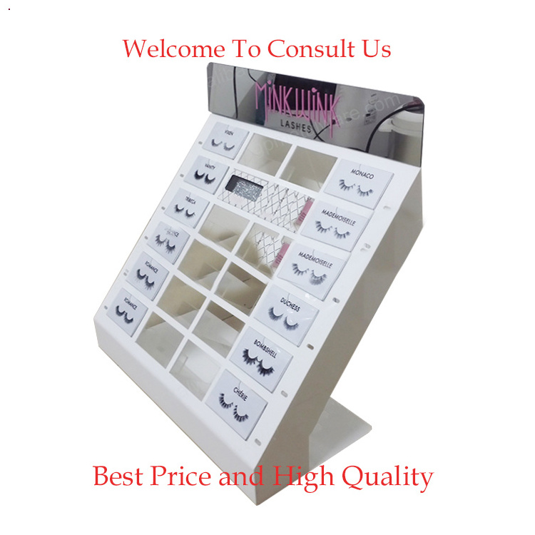 Beauty Salon Popular Custom Acrylic Plastic False Eyelash Extension Display Stand