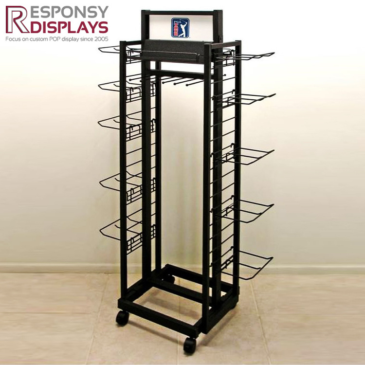 Floor Clothing Shelf Metal Garment Display Rack For Clothes Store