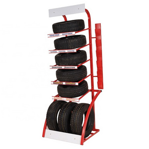 customized retail store metal steel wheel display floor standing auto tyres display stand