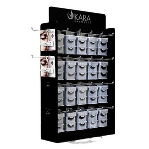 Customized Rotating Floor Eyelash Rack Acrylic Accessories Display Shelf For Cosmetic