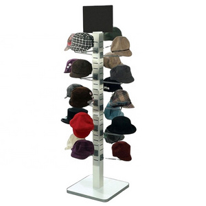 Customized baseball cap wire shelf metal material hat display stand