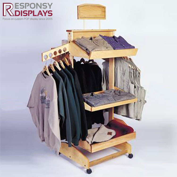 Customize Clothing Store Display Stand Store Garment Clothing Racks  Rack Stainless Steel Clothes Hanging Rack