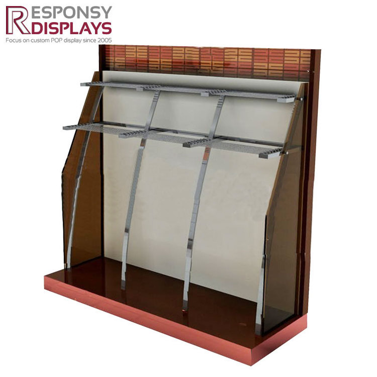 POS Flooring Rug Supermarket Quality Wood Carpet Sample Display Racks