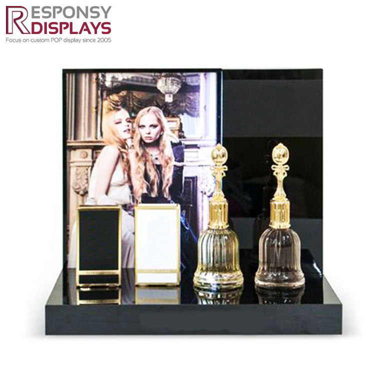 ODM Customized Acrylic Display Makeup Shop Cosmetic Counter Top Perfume Display