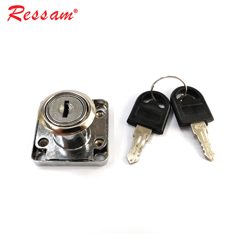 Ressam Furniture Hardware Zinc Alloy Office Desk Wooden Cabinet Drawer Lock with Key