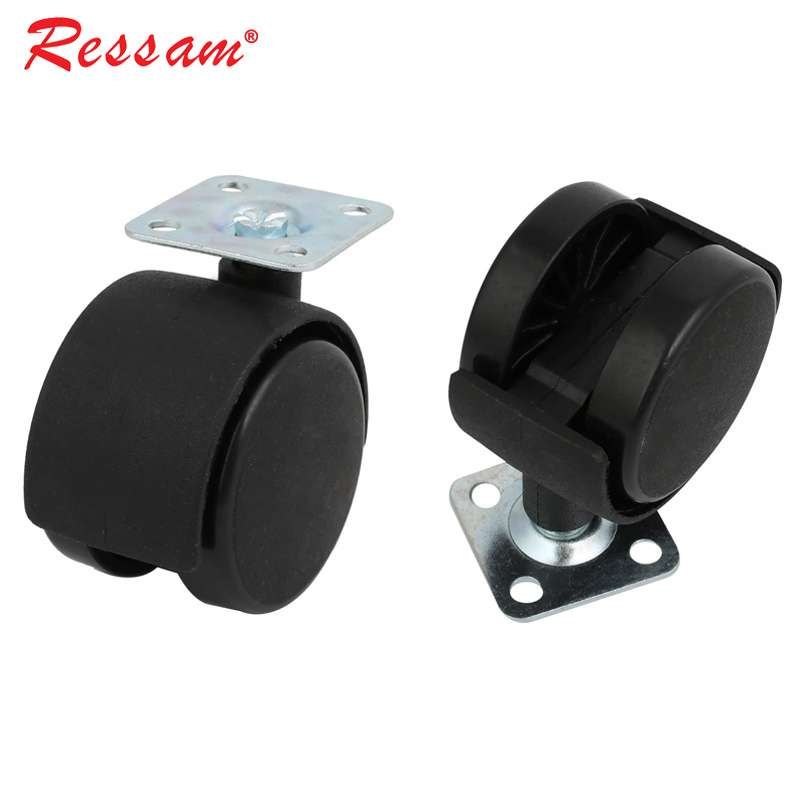 Ressam Plastic Furniture Castor Wheels Heavy Duty Office Chair Swivel Casters with Brake