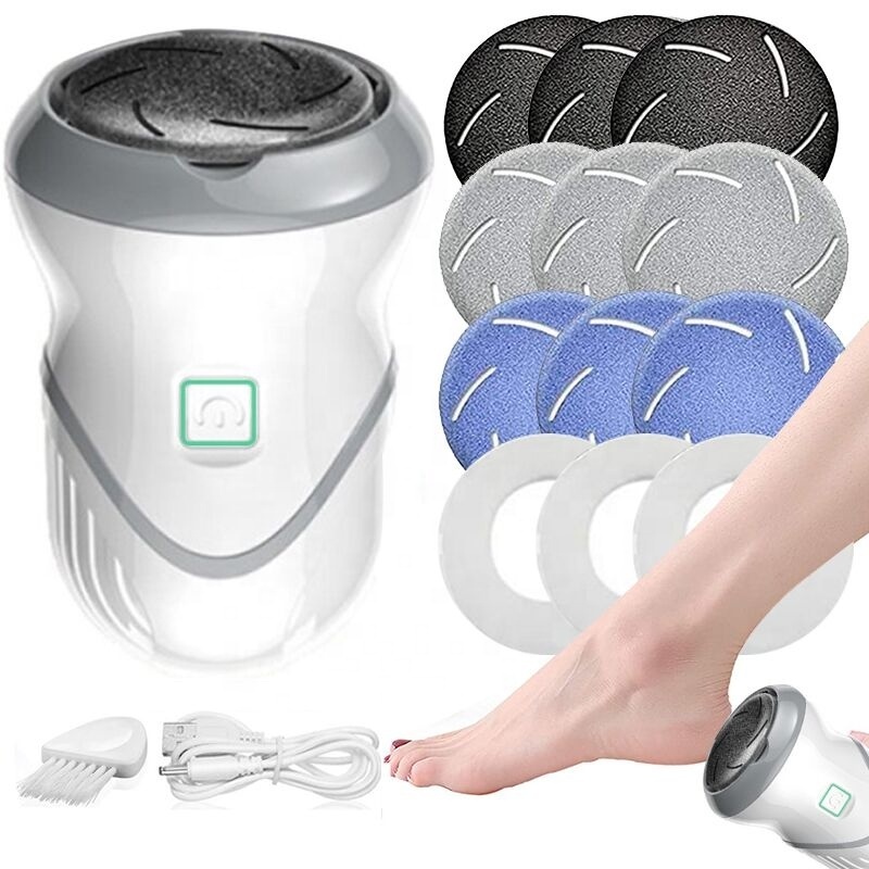 2022 Portable Electric Vacuum Adsorption Foot Grinder Electronic Foot File Pedicure Tools Callus Remover Feet Care Sander