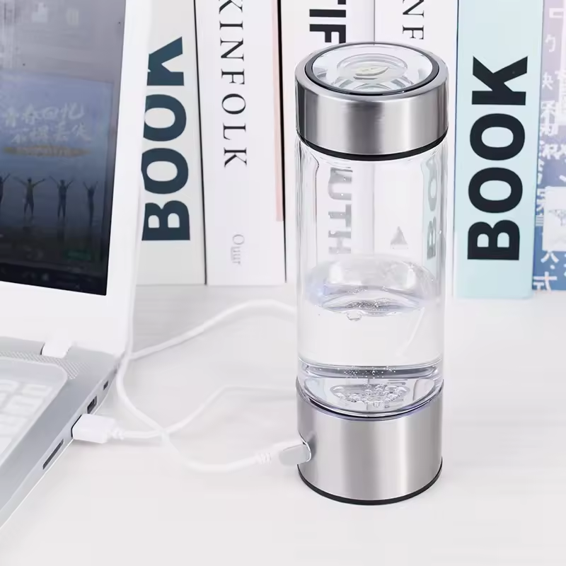 Rechargeable Portable Glass Hydrogen Water Bottle Alkaline Water Bottle Hydrogen Water Generator