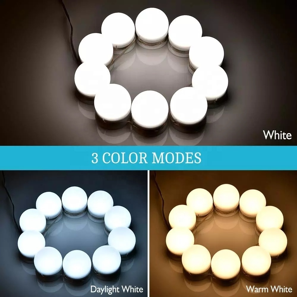 DIY 3 Lighting Modes Hollywood LED Dimmable Lighted Bathroom Makeup Vanity Mirror Bulb