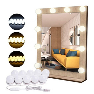 DIY 3 Lighting Modes Hollywood LED Dimmable Lighted Bathroom Makeup Vanity Mirror Bulb