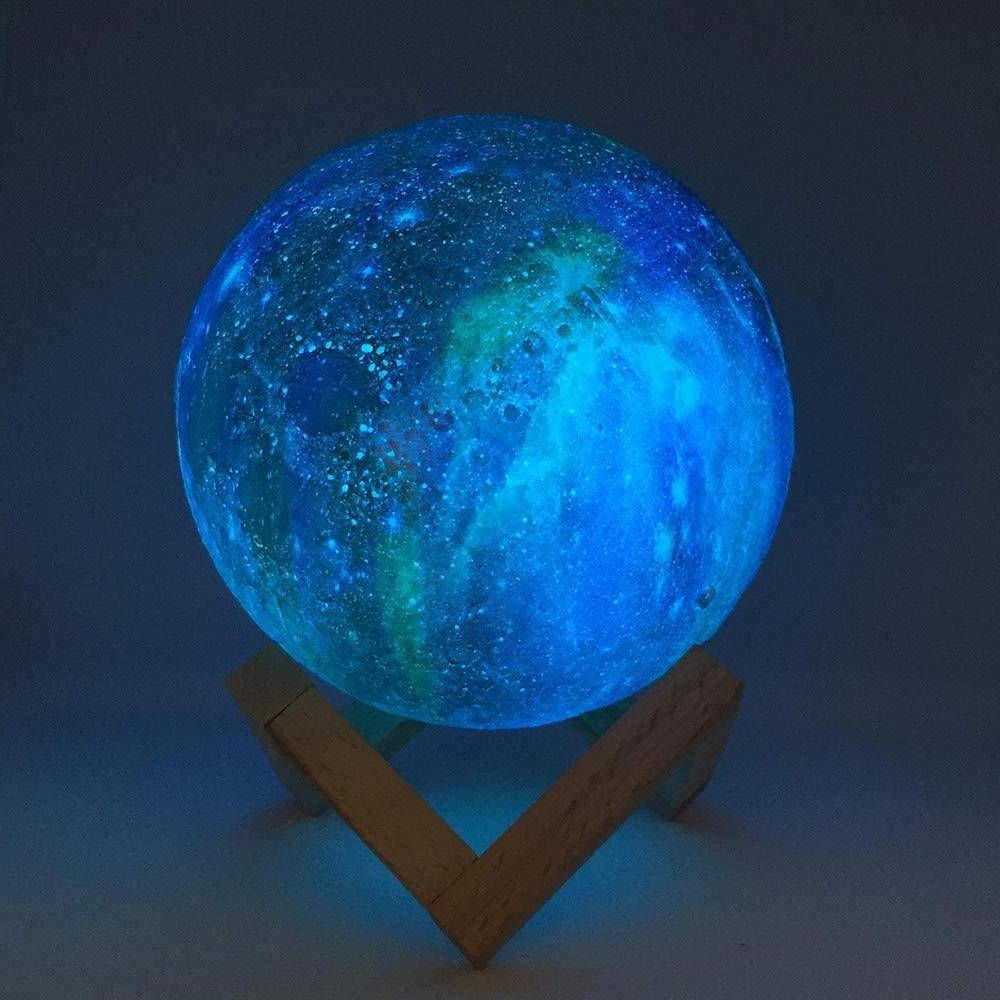 3D Printing Moon Lamp Moon Light Kids Night Space Light 16 Colors Change Touch and Remote Control Star Light For Birthday Gifts