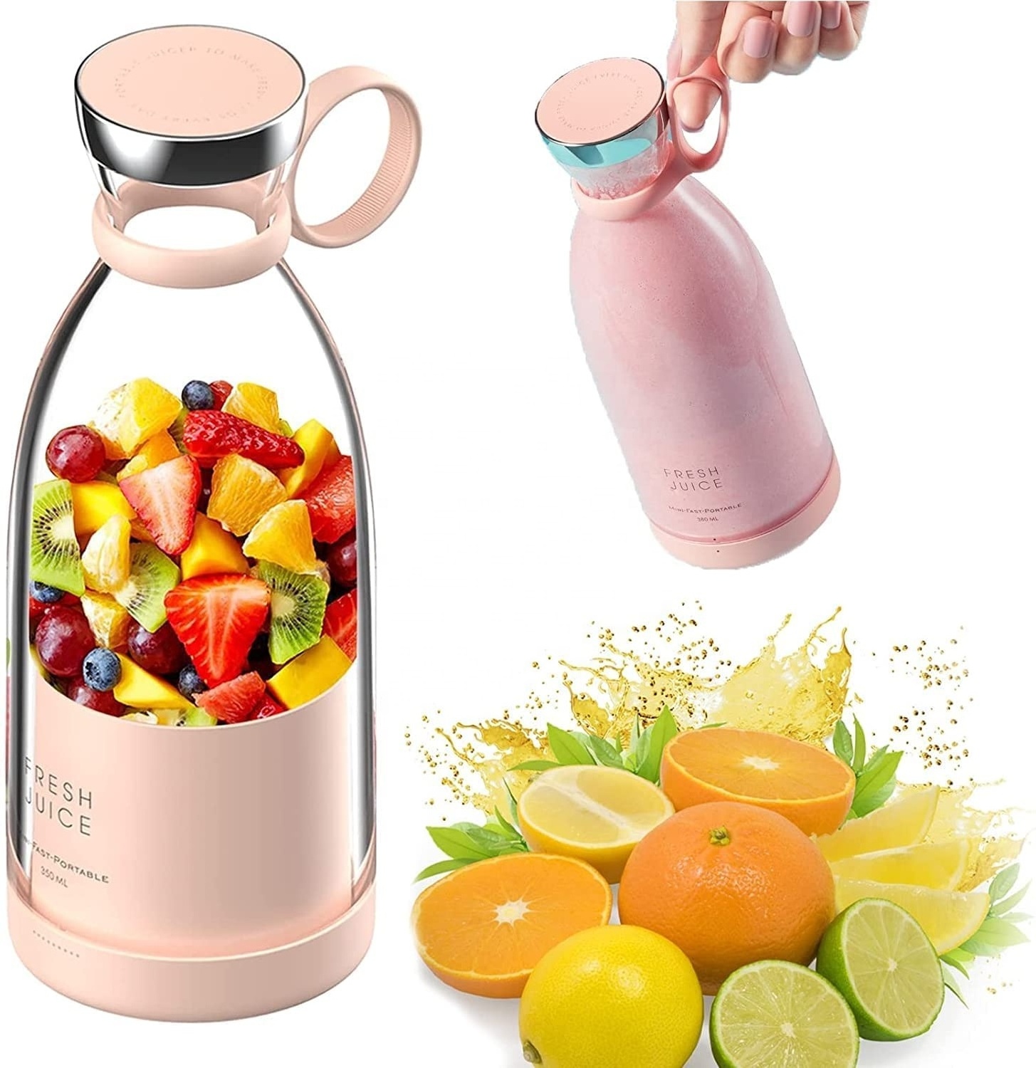 Personal Size Blender, Portable Smoothies Blender, USB Rechargeable Quick Juicing Cup Mini Travel Juicer for Smoothie,Fruit