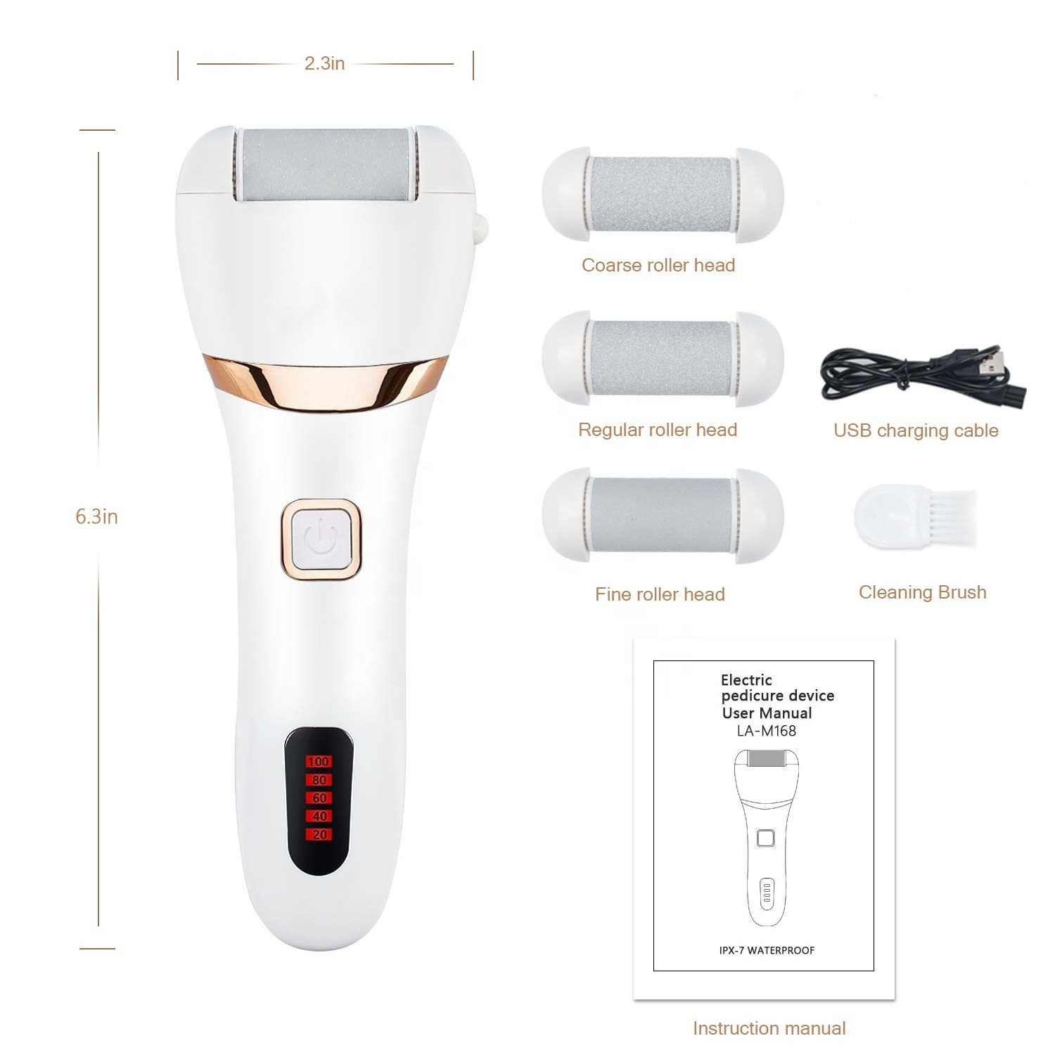 Electric Callus Remover Foot File Pedicure Device Set Callus Shaver for Cracked Heel Dead Skin